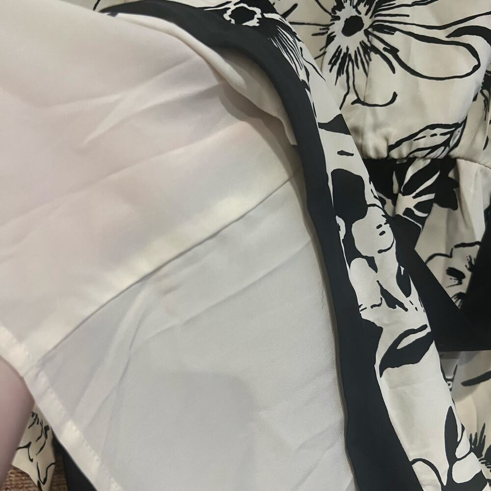 Abercrombie & Fitch Floral Hawaiian Wrap Dress Mini Robe Medium Petite Hawaiian - Picture 3 of 4